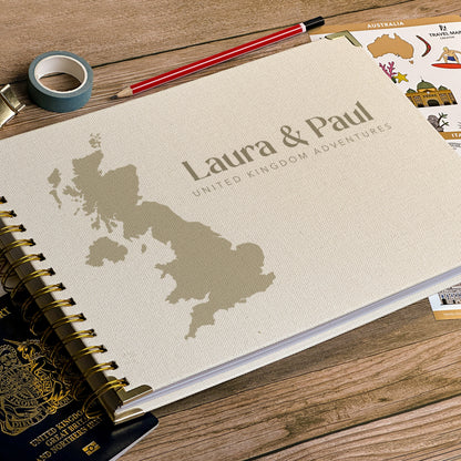 UK Personalized Travel Scrapbook/Photo Album