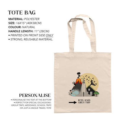 Iceland Personalized Tote Bag