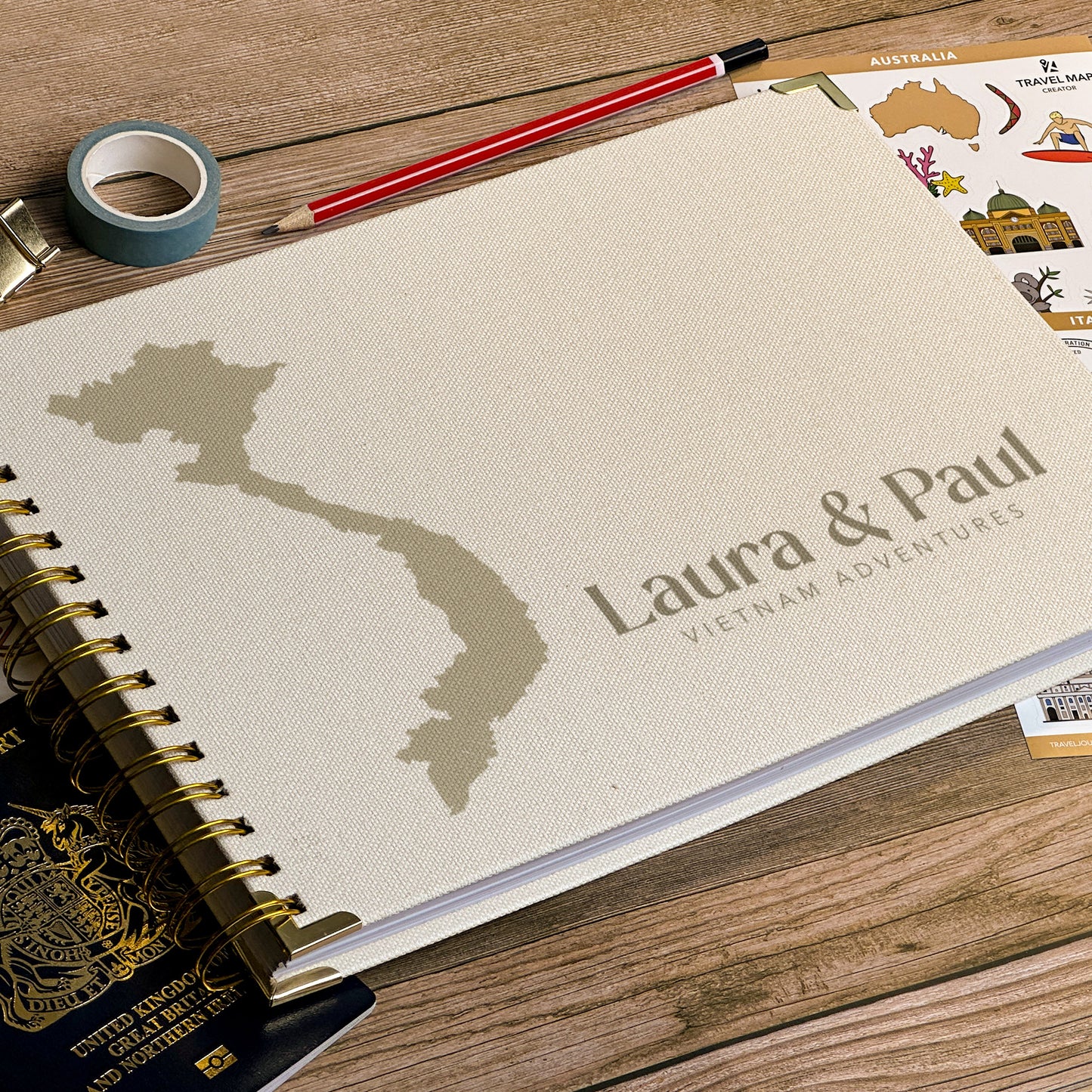 Vietnam Personalized Travel Scrapbook/Photo Album
