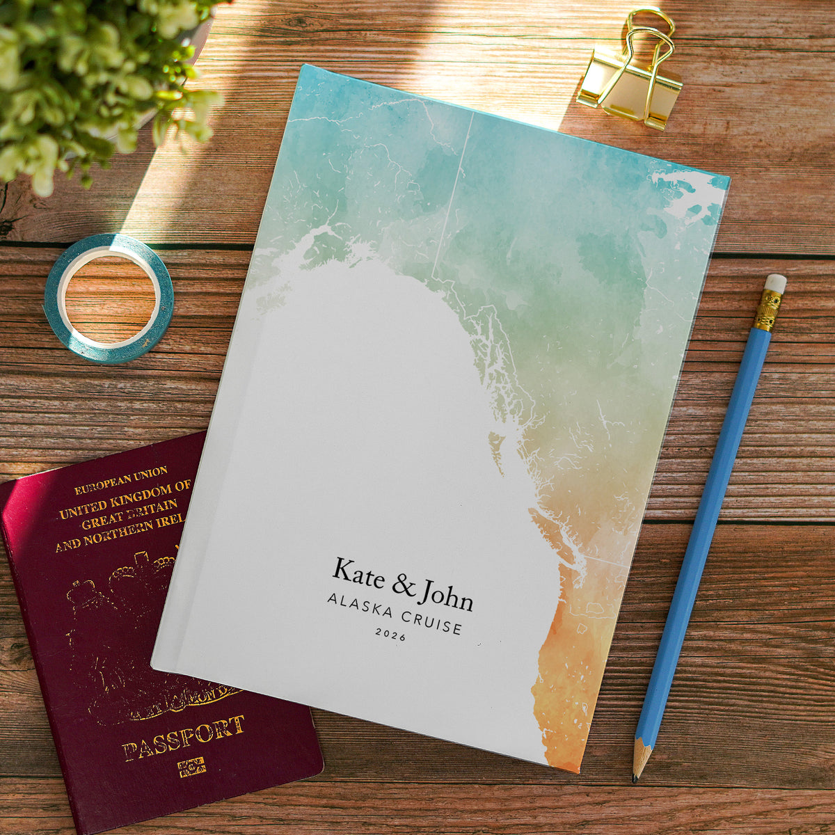 Alaska Cruise Personalised Travel Journal | Travel Map Diary, Planner & Bucket List Book