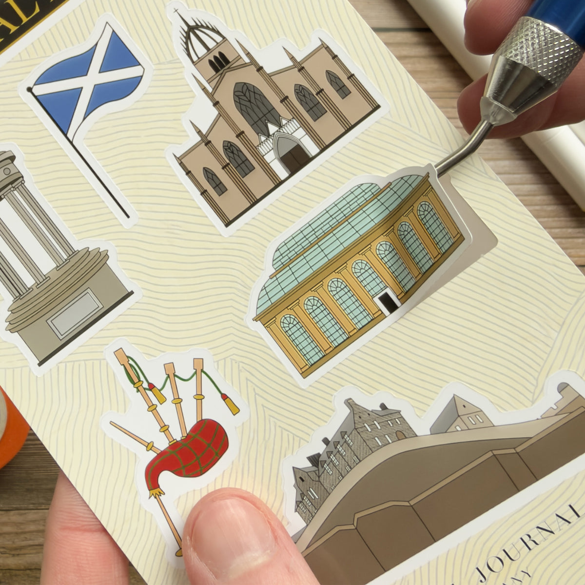 Edinburgh Scotland Sticker Sheet | Scrapbooking, Planner, Journal Sticker
