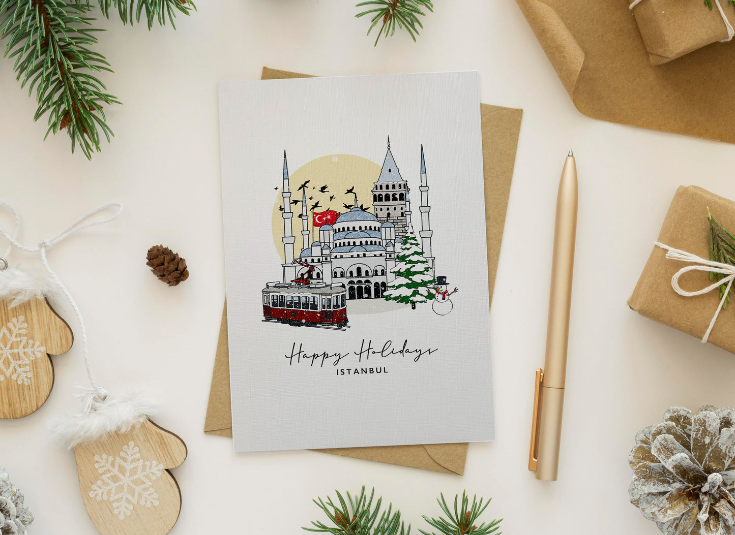 Istanbul Personalised Christmas/Holiday Greeting Card