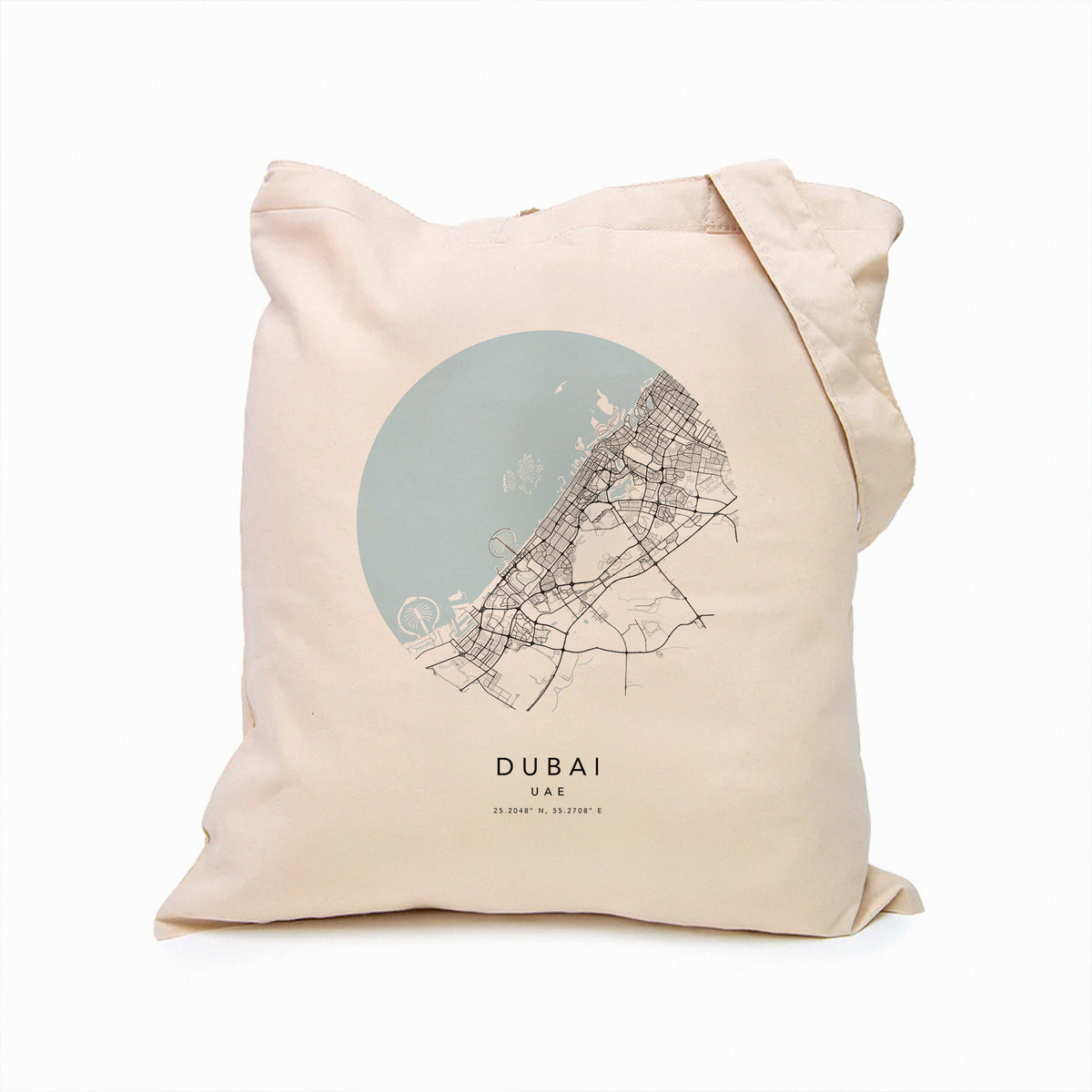 Dubai Personalised Custom Map Tote Bag | UAE Travel Gift