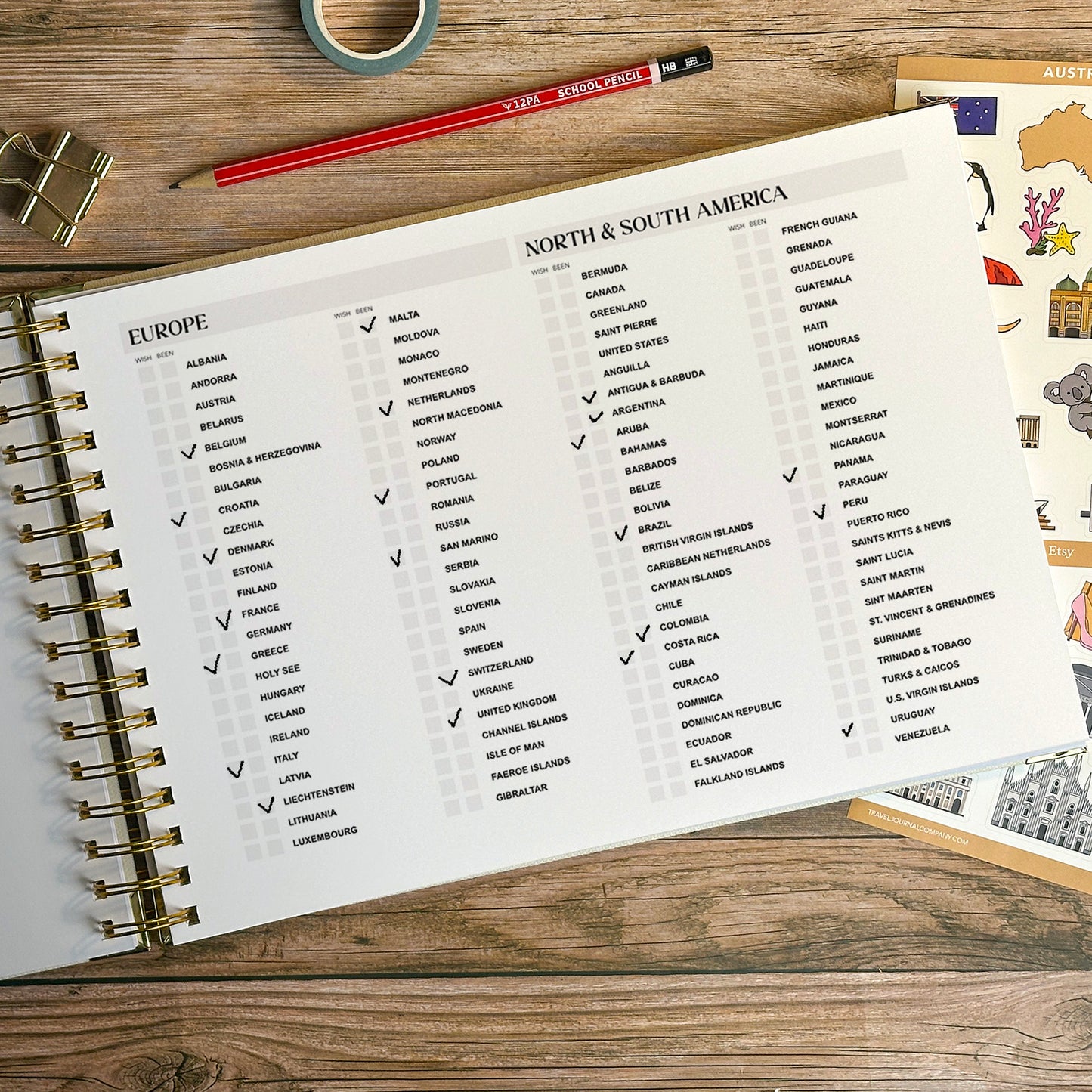 World Map XL Personalised Travel Journal