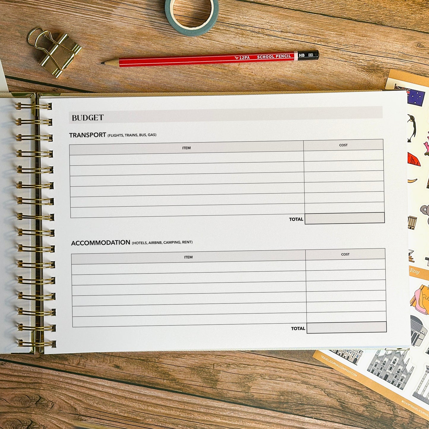 World Map XL Personalised Travel Journal