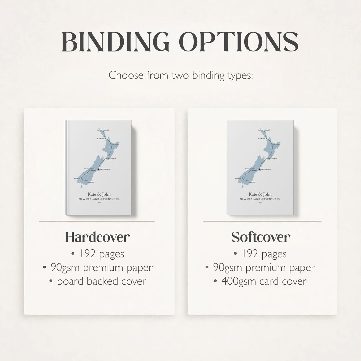 New Zealand Personalised Travel Journal | Travel Map Diary, Planner & Bucket List Book
