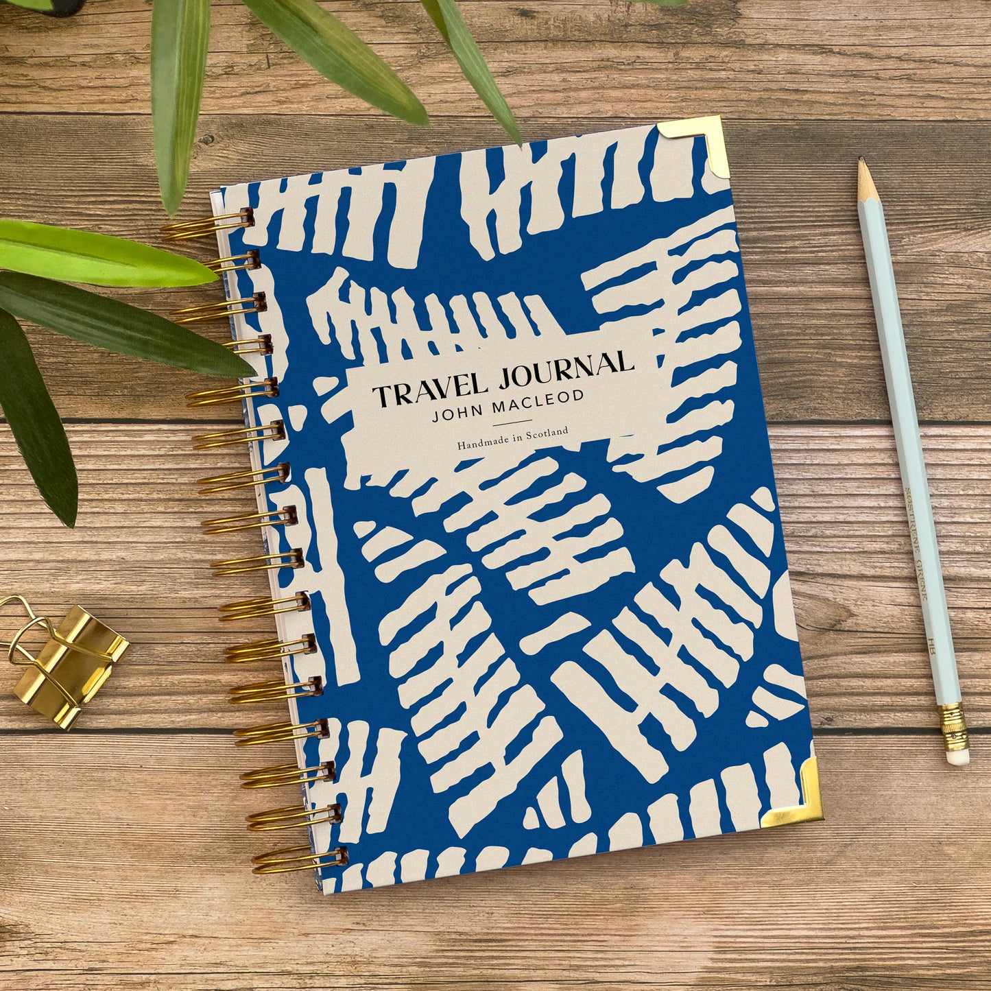 Personalised Travel Journal | Blue
