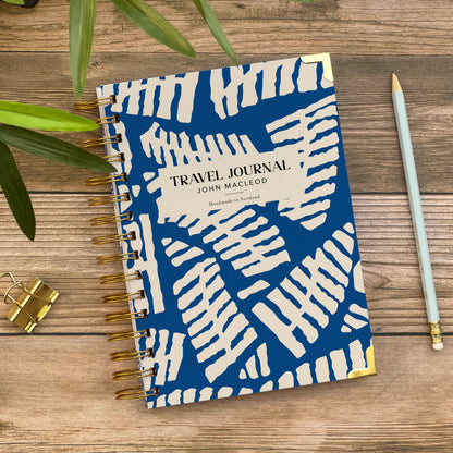 Personalised Travel Journal | Blue