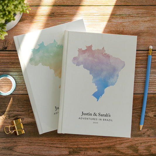 Brazil Personalised Watercolour Travel Journal