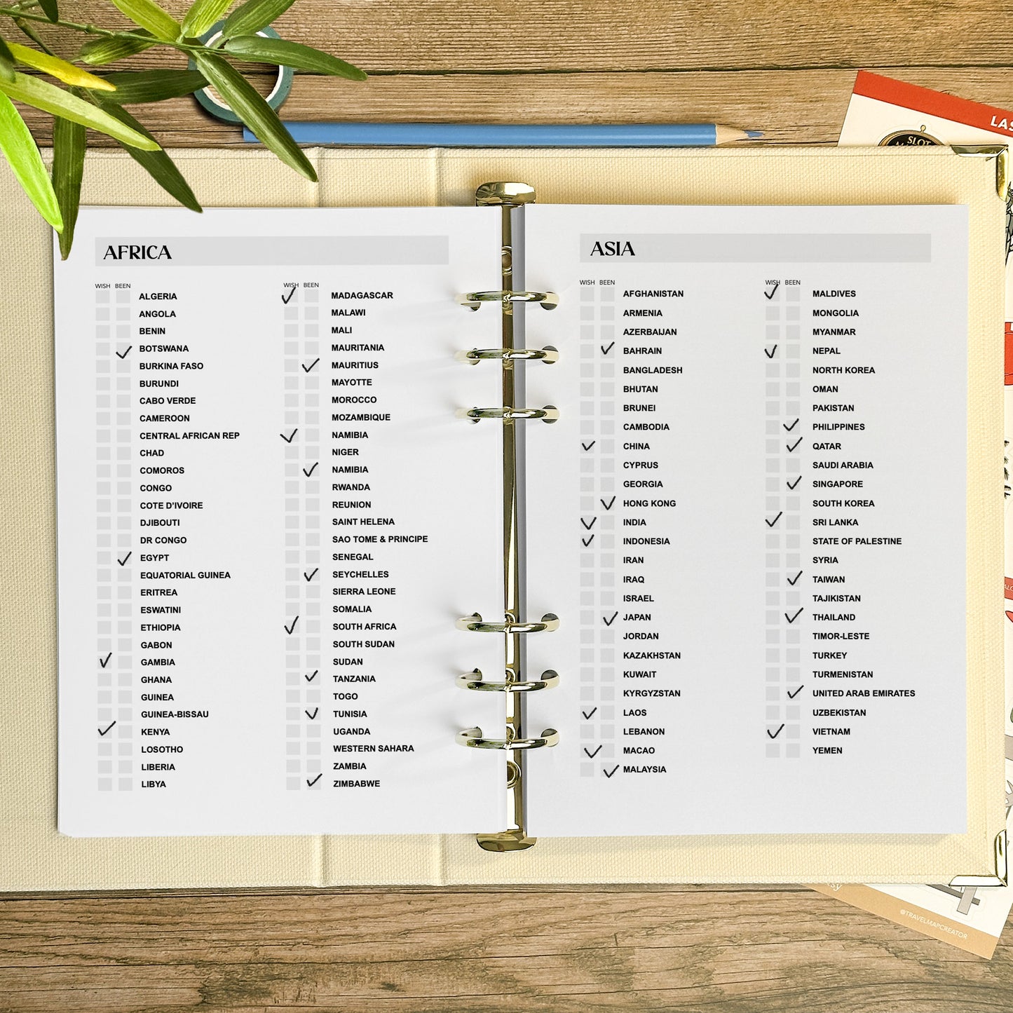 Personalised Travel Journal Binder | Floral