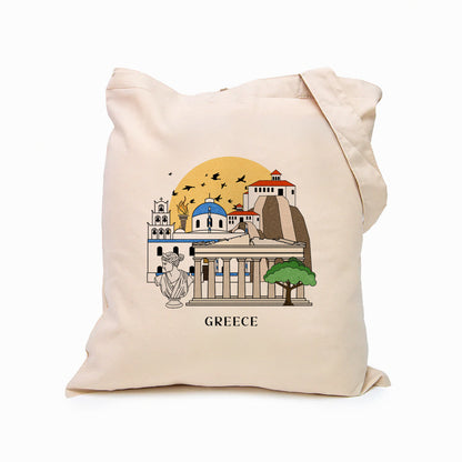 Greece Personalized Tote Bag