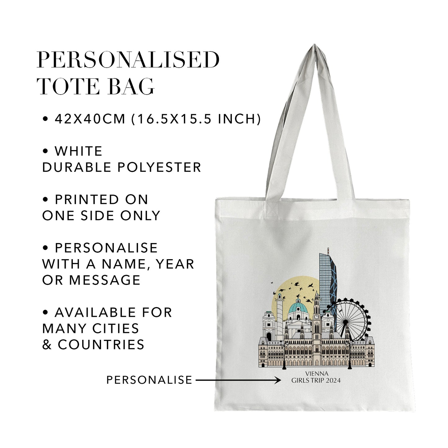 Vienna Austria Personalised Tote Bag