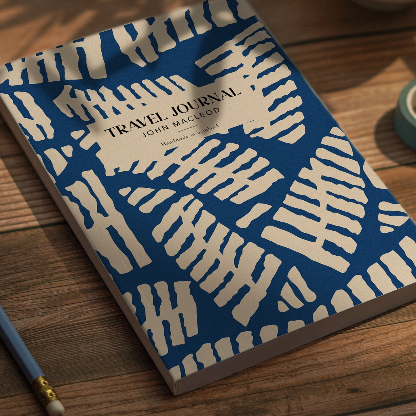 Personalised Travel Journal | Blue