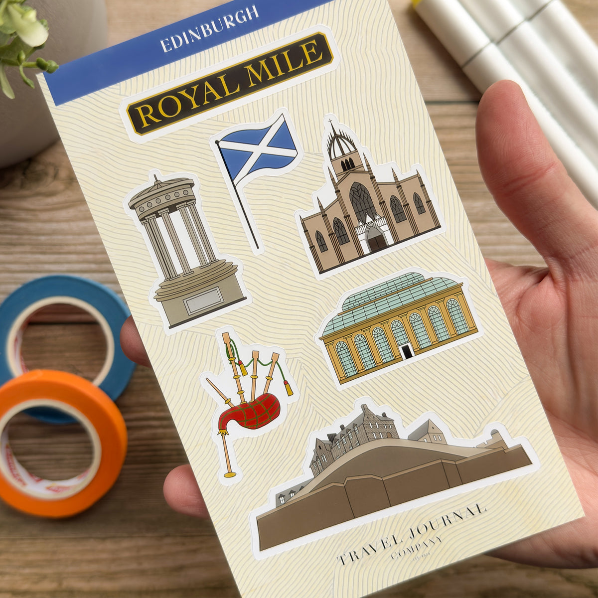 Edinburgh Scotland Sticker Sheet | Scrapbooking, Planner, Journal Sticker