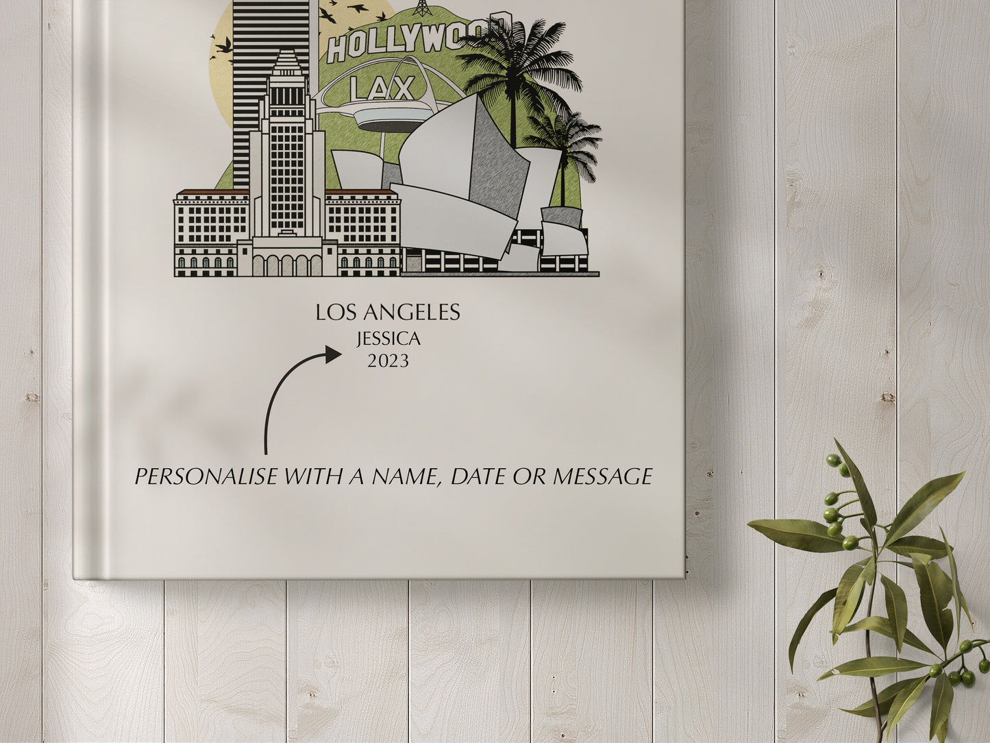 Los Angeles Personalised Illustrated Travel Journal/Notebook