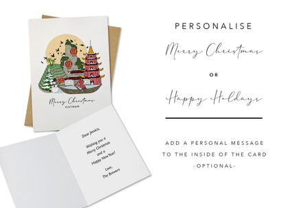 Vietnam Personalised Christmas/Holiday Greeting Card