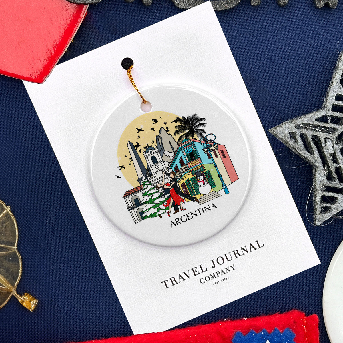 Argentina, Buenos Aires Personalised Christmas Tree Ornament