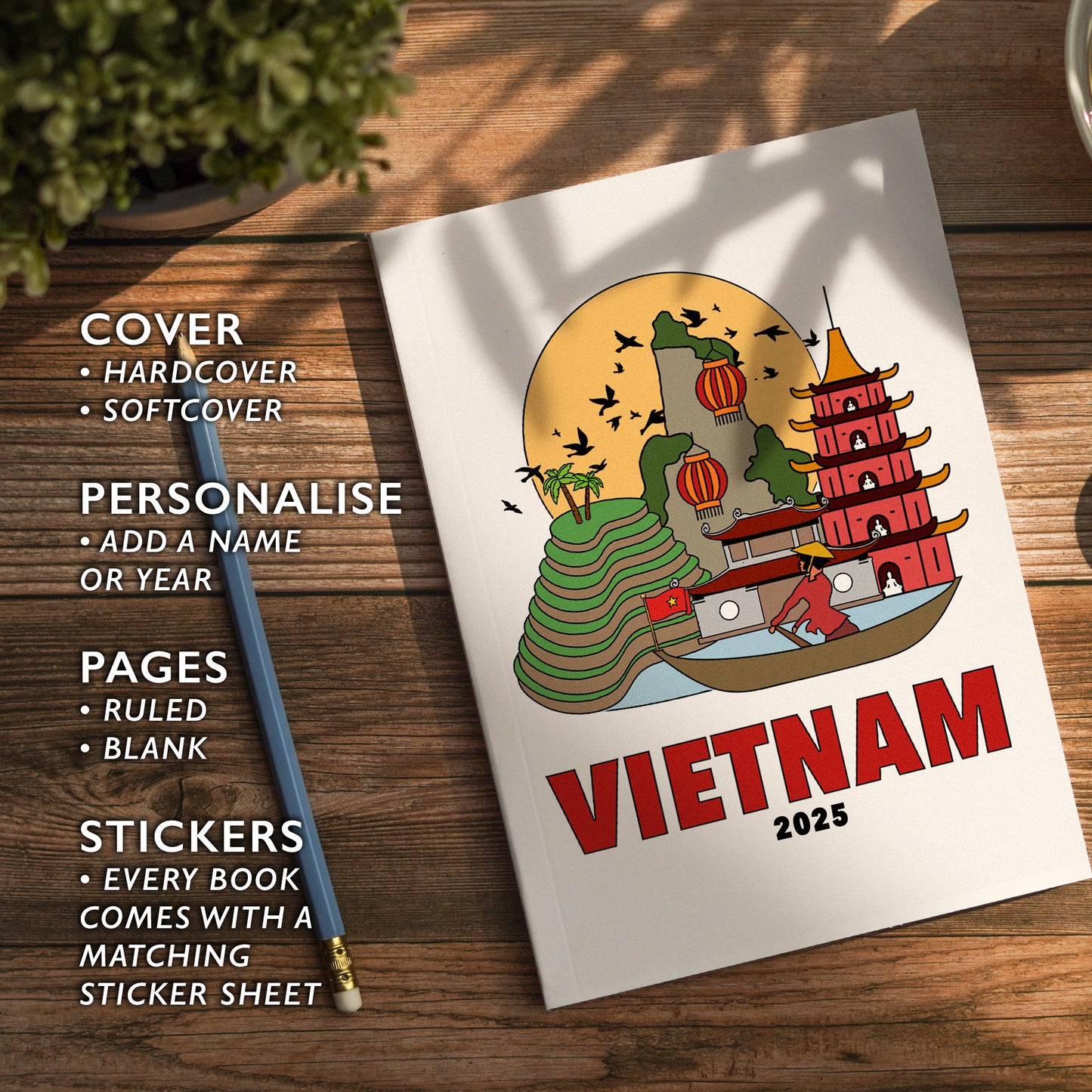 Vietnam Notebook Illustrated Travel Journal Series