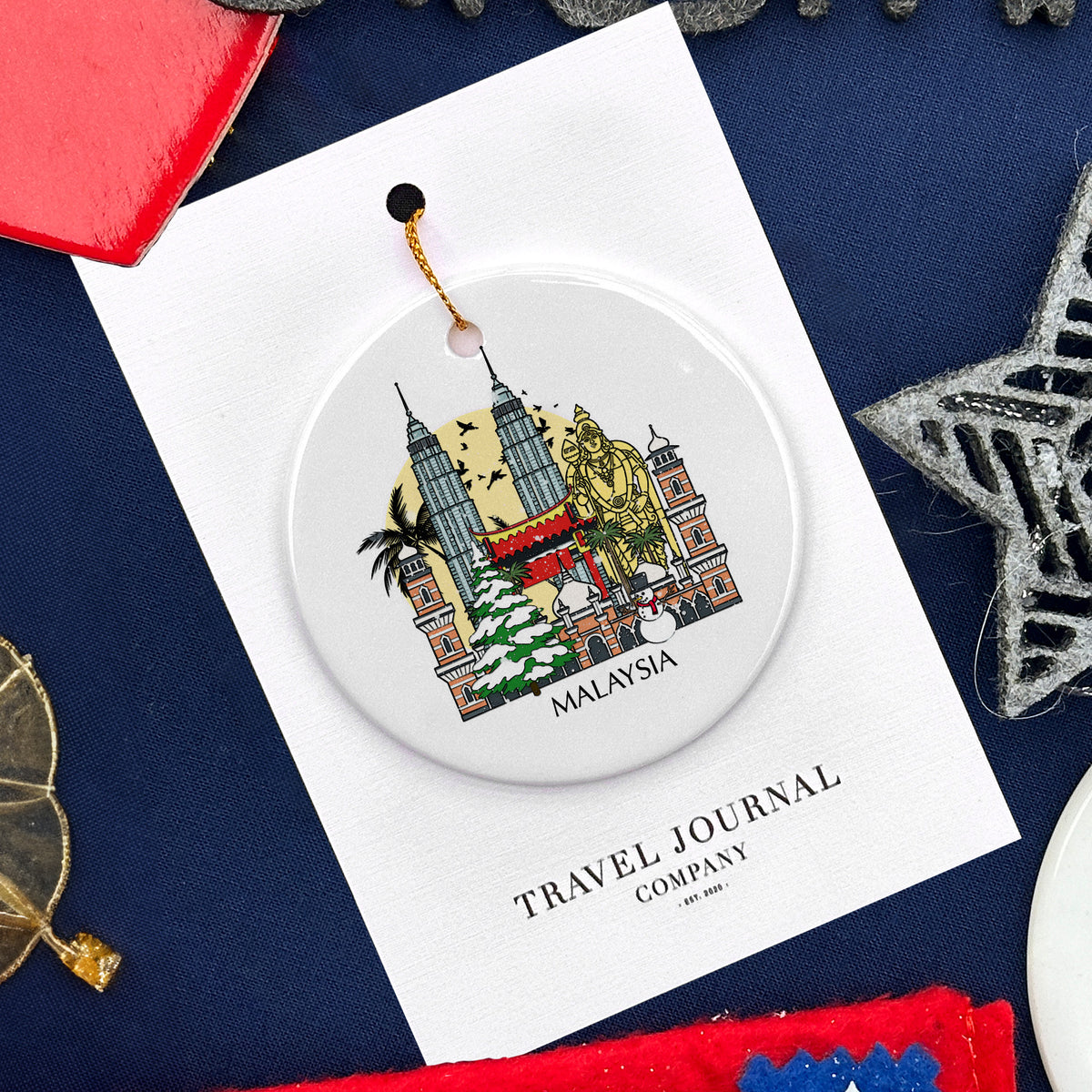 Malaysia Kuala Lumpur Personalised Christmas Tree Ornament