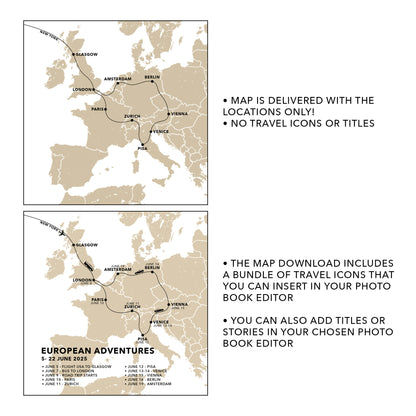 Digital Photo Book Travel Map