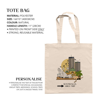 Australia Personalized Tote Bag