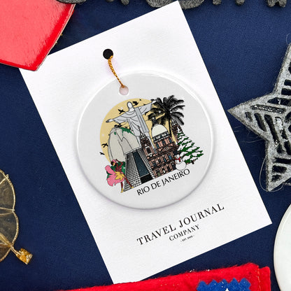 Rio de Janeiro Brazil Personalised Christmas Tree Ornament