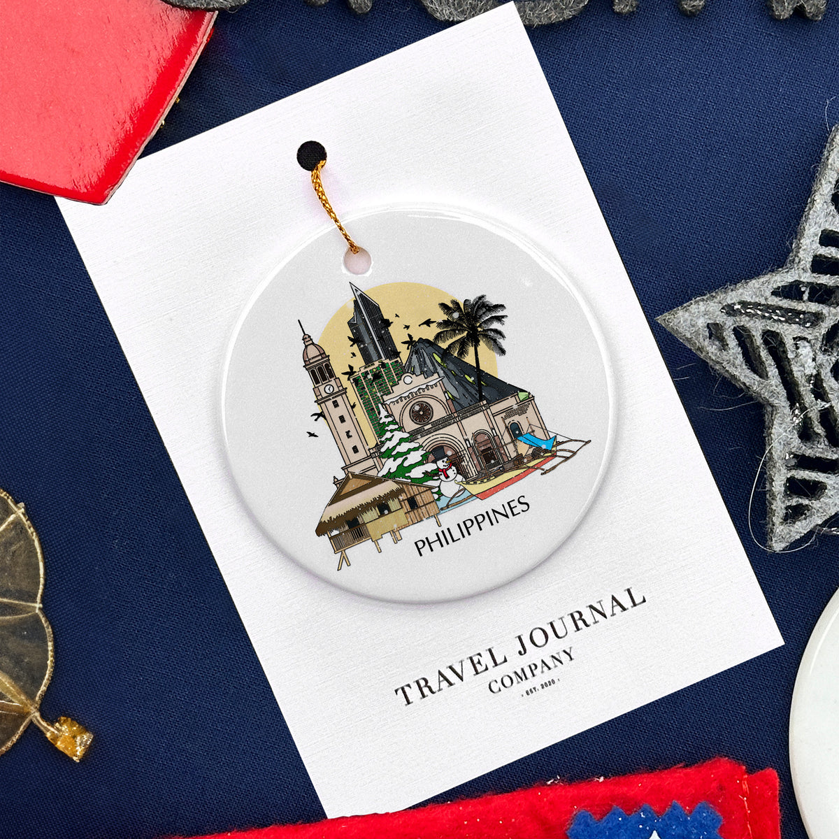 Philippines Personalised Christmas Tree Ornament