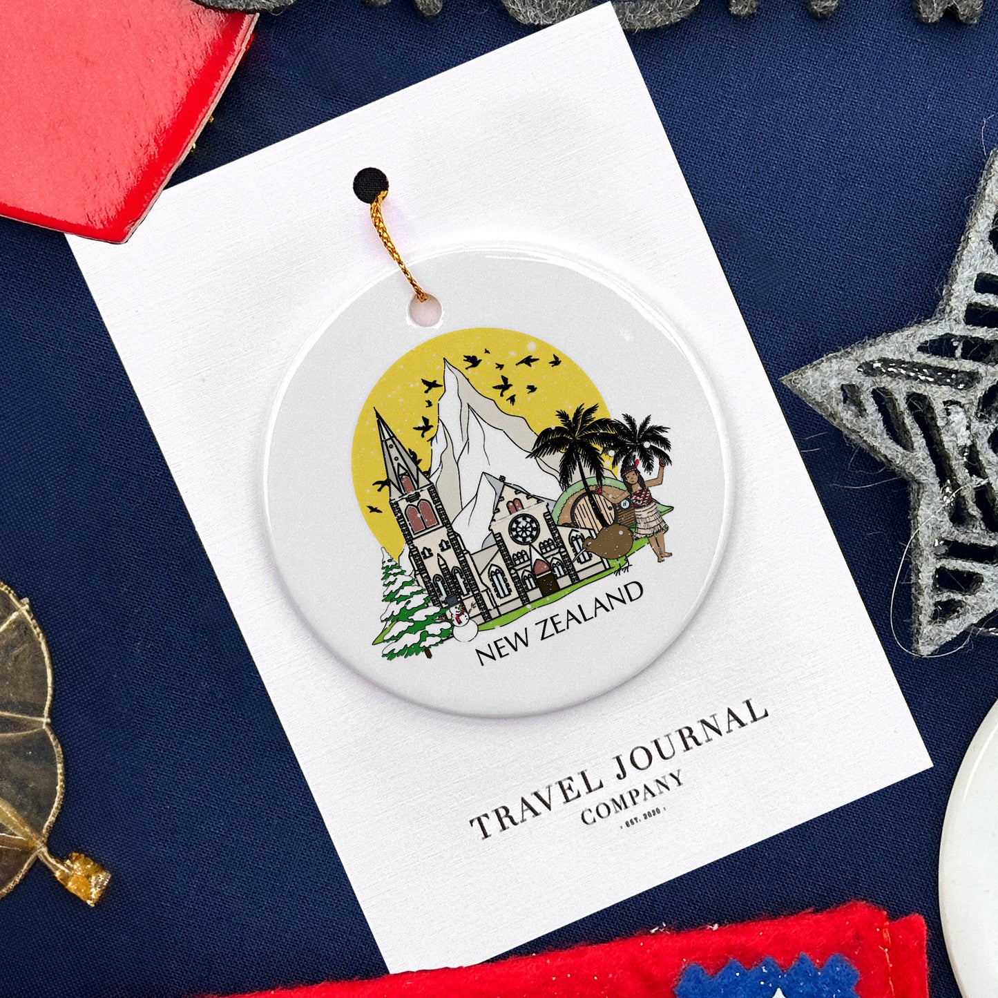 New Zealand Personalised Christmas Tree Ornament