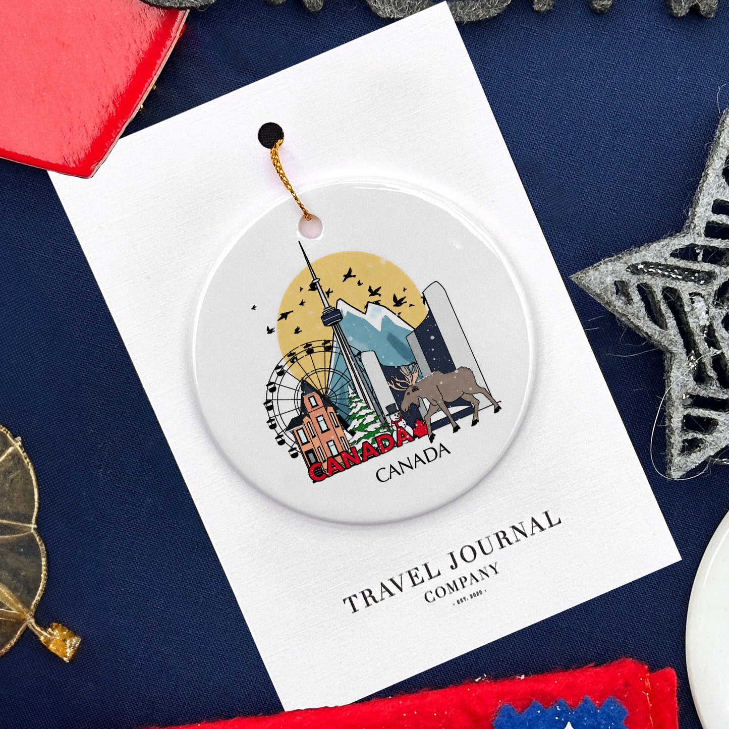Canada Personalised Christmas Tree Ornament