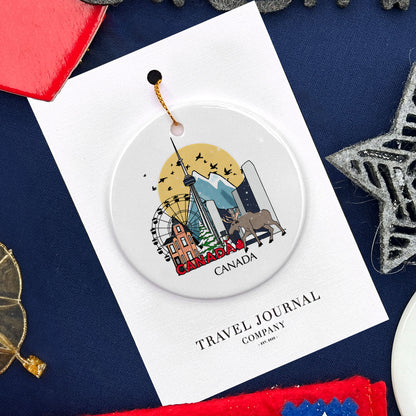 Canada Personalised Christmas Tree Ornament