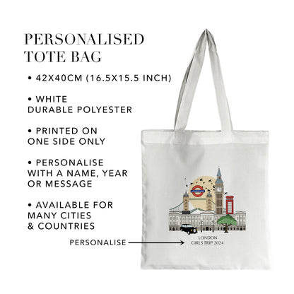 London England Personalised Tote Bag