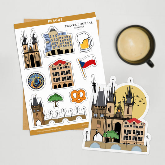 Prague Travel Stickers