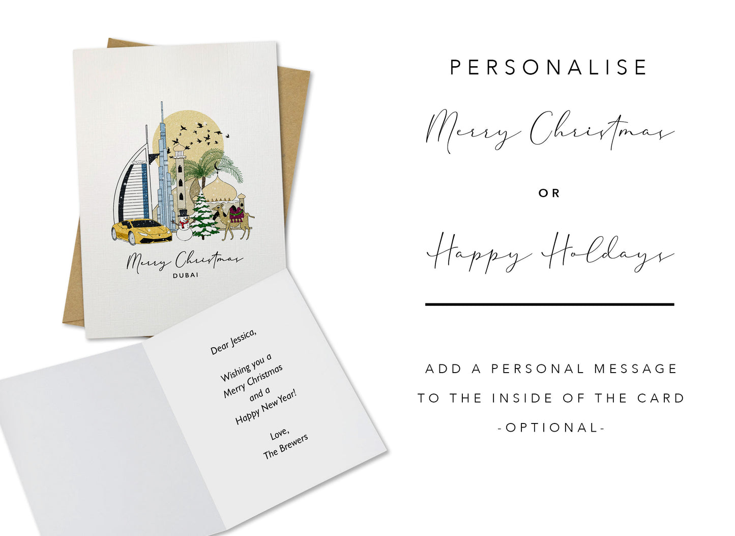 Dubai Personalised Christmas/Holiday Greeting Card