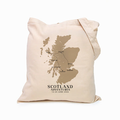 Scotland Personalized Map Tote Bag | Travel Agents, Group Tours, School Trips