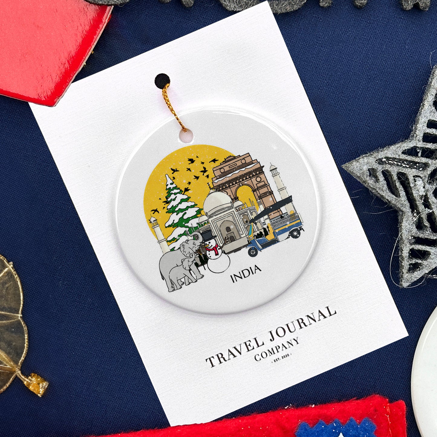 India Personalised Christmas Tree Ornament