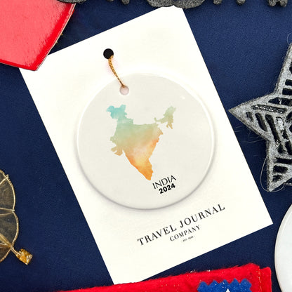 India Map Personalised Christmas Tree Ornament