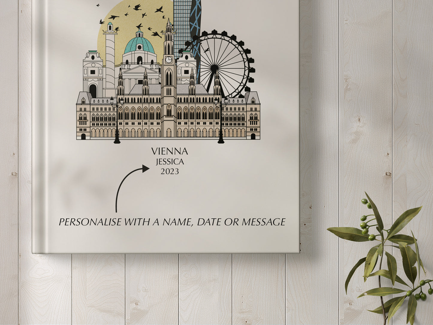 Vienna Personalised Illustrated Travel Journal/Notebook