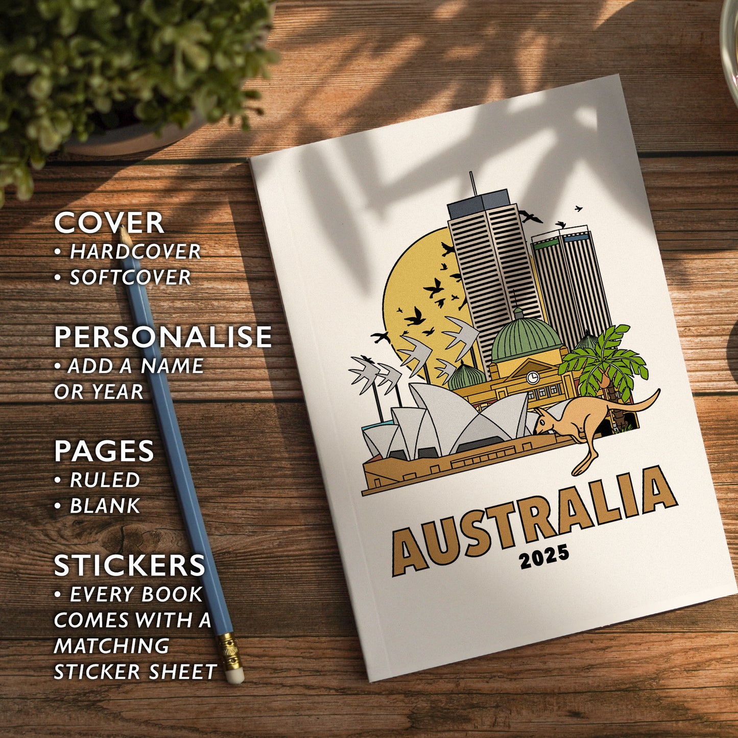 Australia Notebook Illustrated Travel Journal Series