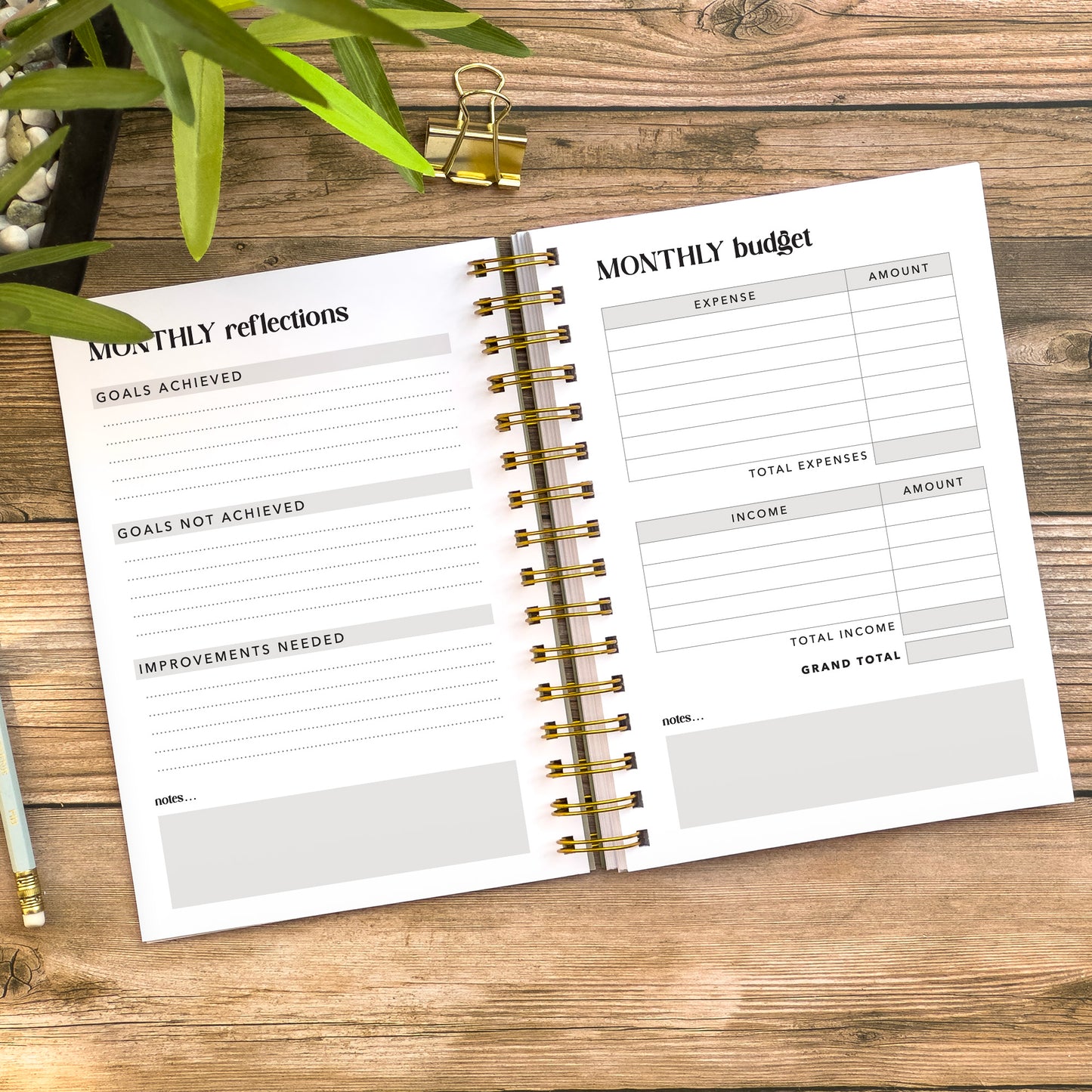 Undated Weekly Planner Diary - Personalised Life organiser