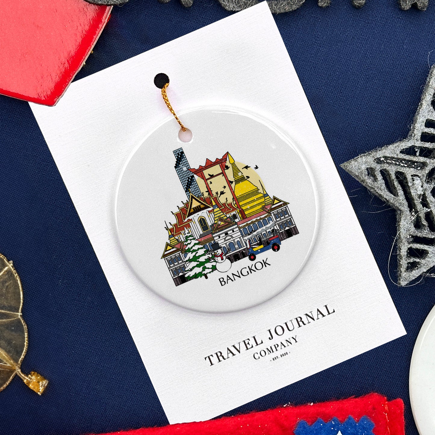 Bangkok Thailand Personalised Christmas Tree Ornament