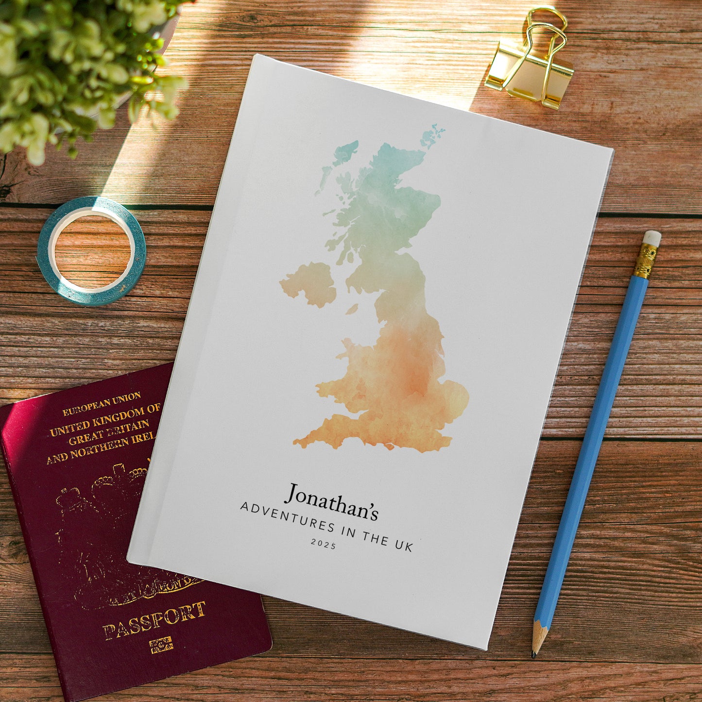 United Kingdom/England Personalised Travel Journal | Travel Map Diary, Planner & Bucket List Book