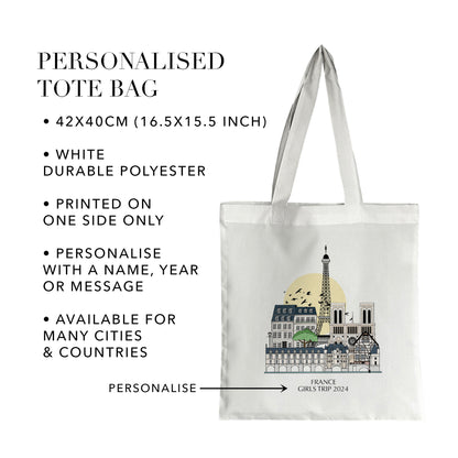 France Personalised Tote Bag