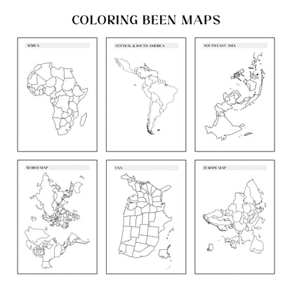 Been/Bucket List & Been Map Ultimate Travel Journal Insert