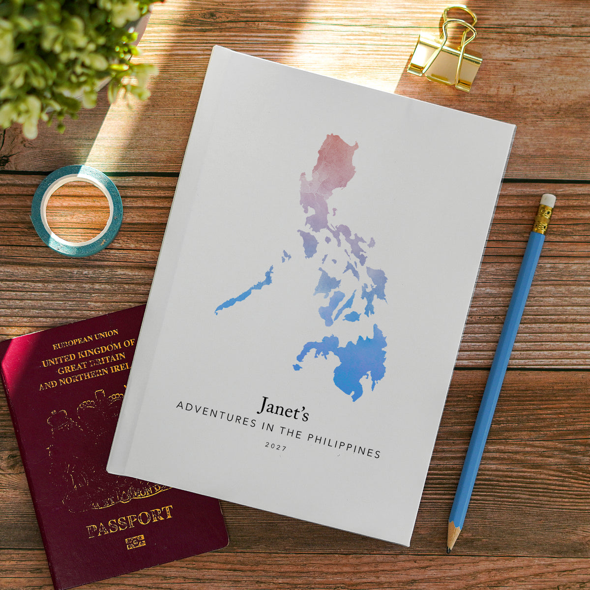 Philippines Personalised Travel Journal | Travel Map Diary, Planner & Bucket List Book