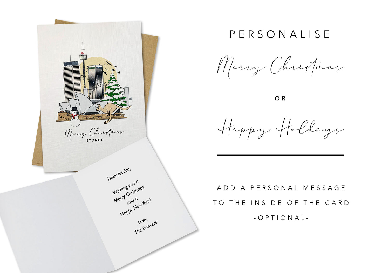 Sydney Personalised Christmas/Holiday Greeting Card