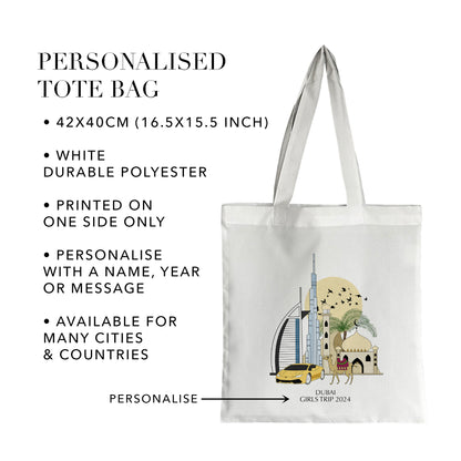 Dubai UAE Personalised Tote Bag