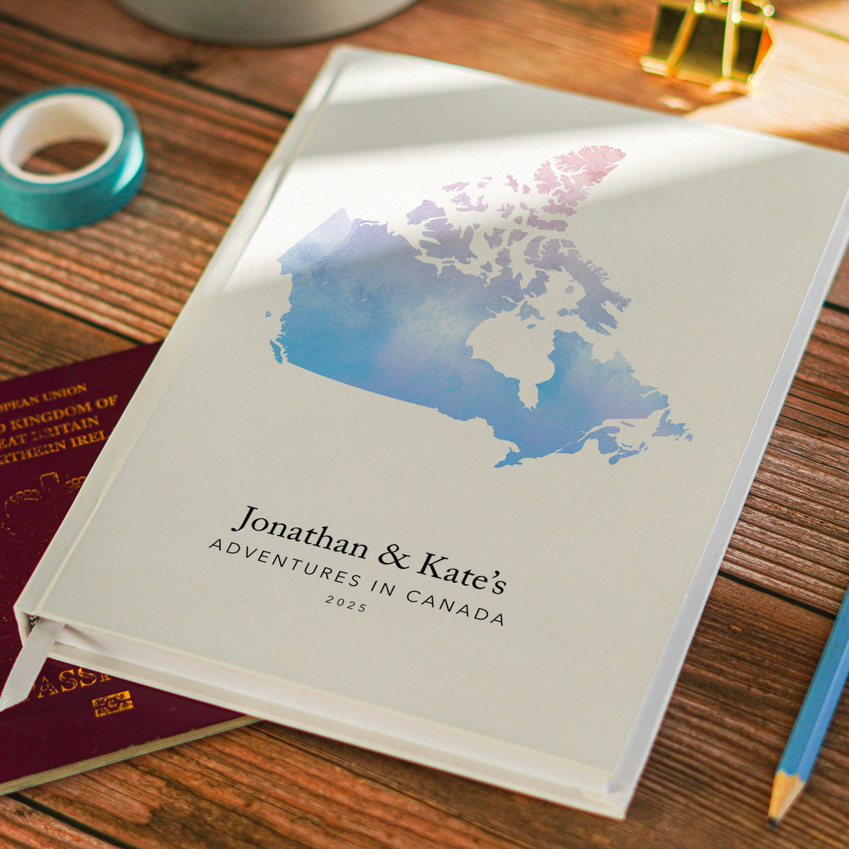 Canada Personalised Travel Journal | Travel Map Diary, Planner & Bucket List Book