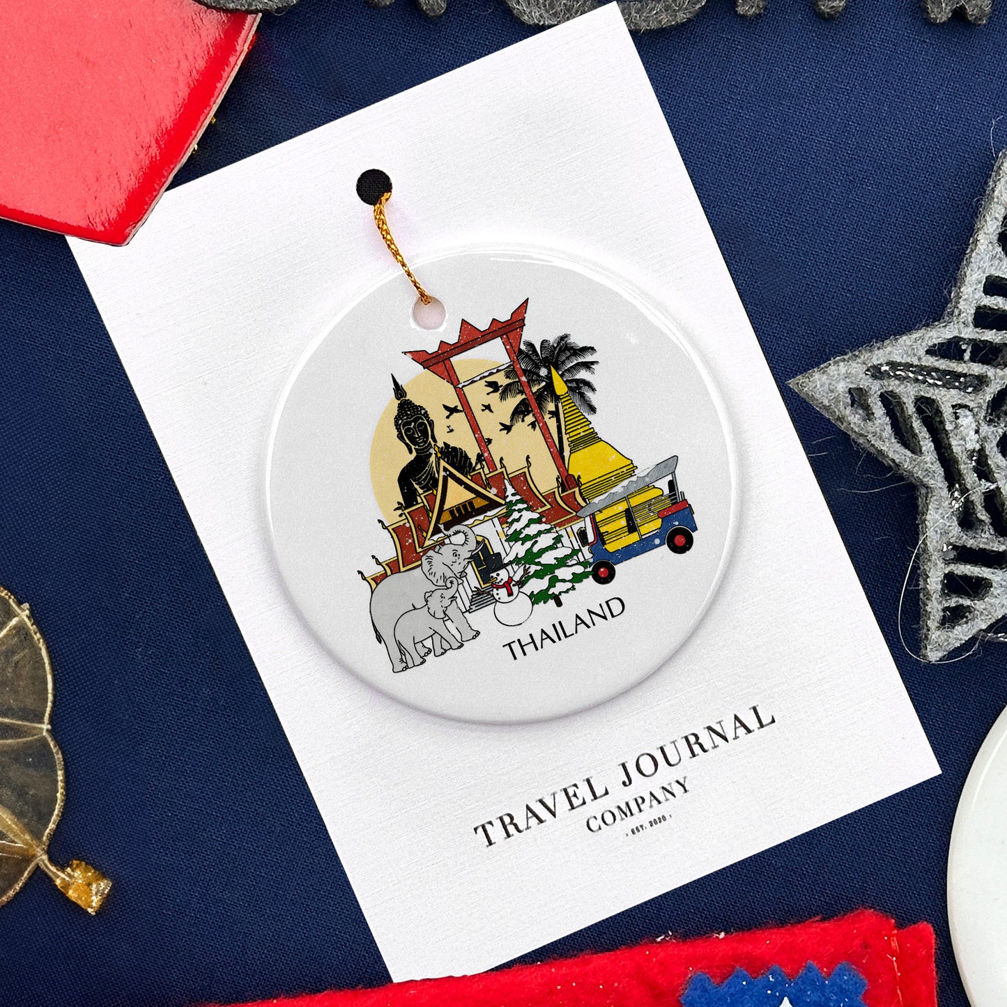 Thailand Personalised Christmas Tree Ornament