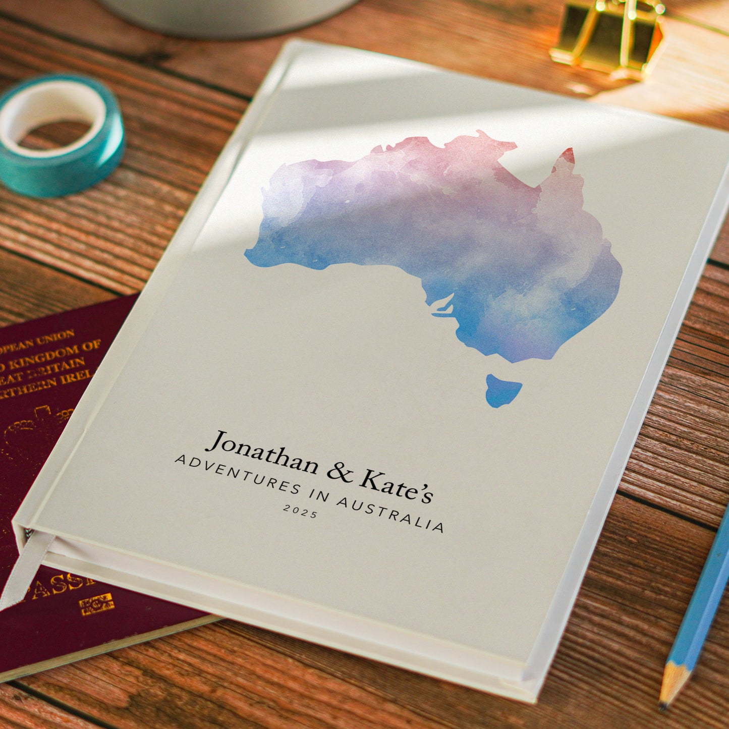 Australia Personalised Travel Journal | Travel Map Diary, Planner & Bucket List Book