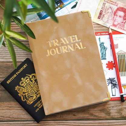 Luxury Velvet Personalised Travel Journal
